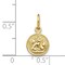 14K Yellow Gold Angel Charm Pendant Religious Jewerly 16mm x 13mm